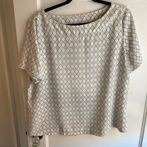 Lovely Ann Taylor Geometric Blouse